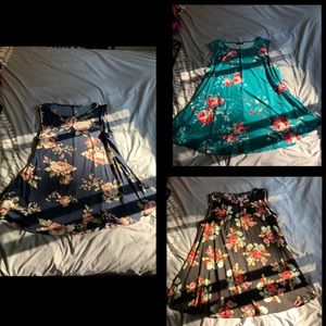 Bundle of 3 Sleeveless Swing Tunic Tops